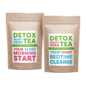 Detox Skinny Herb Tea Morning Start bag for energizing start to the day.