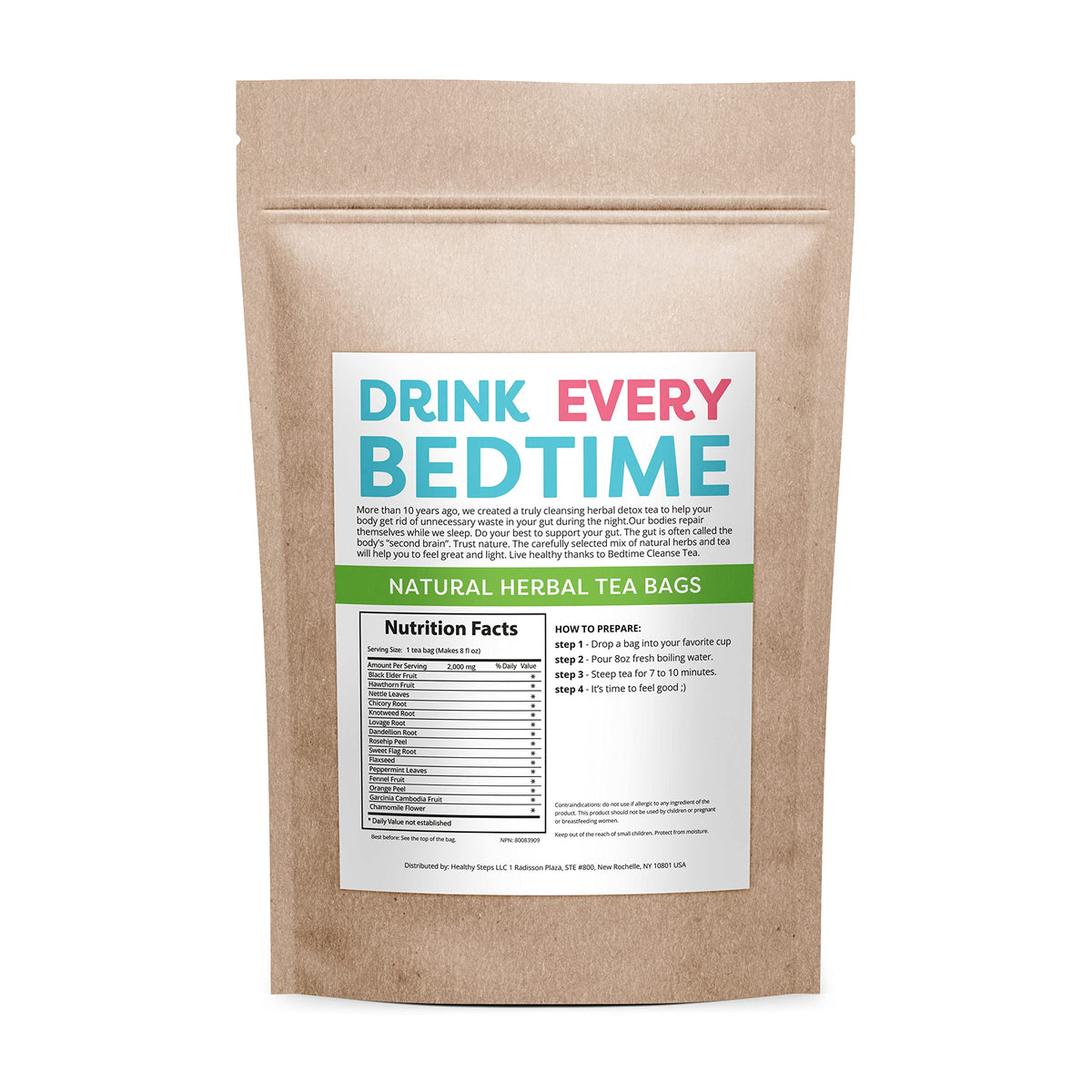 Detox Skinny Herb Tea Morning Start cup pour promotes smooth morning routine.