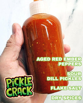 Wings and burgers pair beautifully with the dill pickle hot sauce.