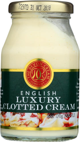 Devon Cream Company clotted cream 6 oz jar, velvet texture for tea-time.
