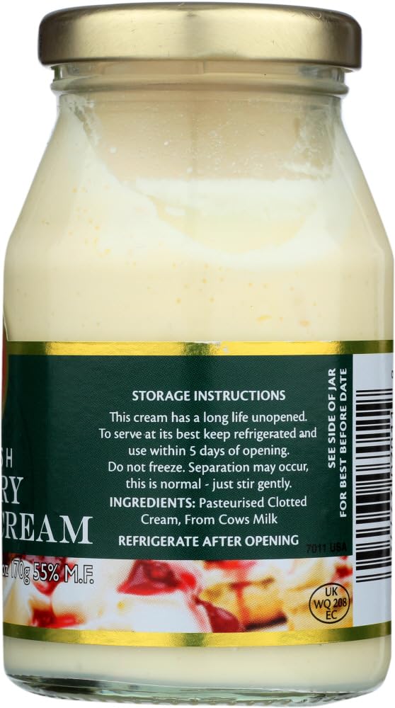 Devon Cream clotted cream topping on biscuits during a snack break.
