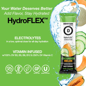 Devotion HydroFLEX dissolving sticks in water deliver vitamin-infused flavor