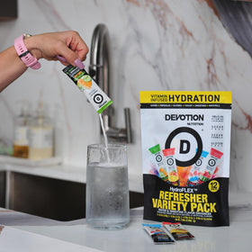 Devotion HydroFLEX on-the-go packet ready to stir anytime