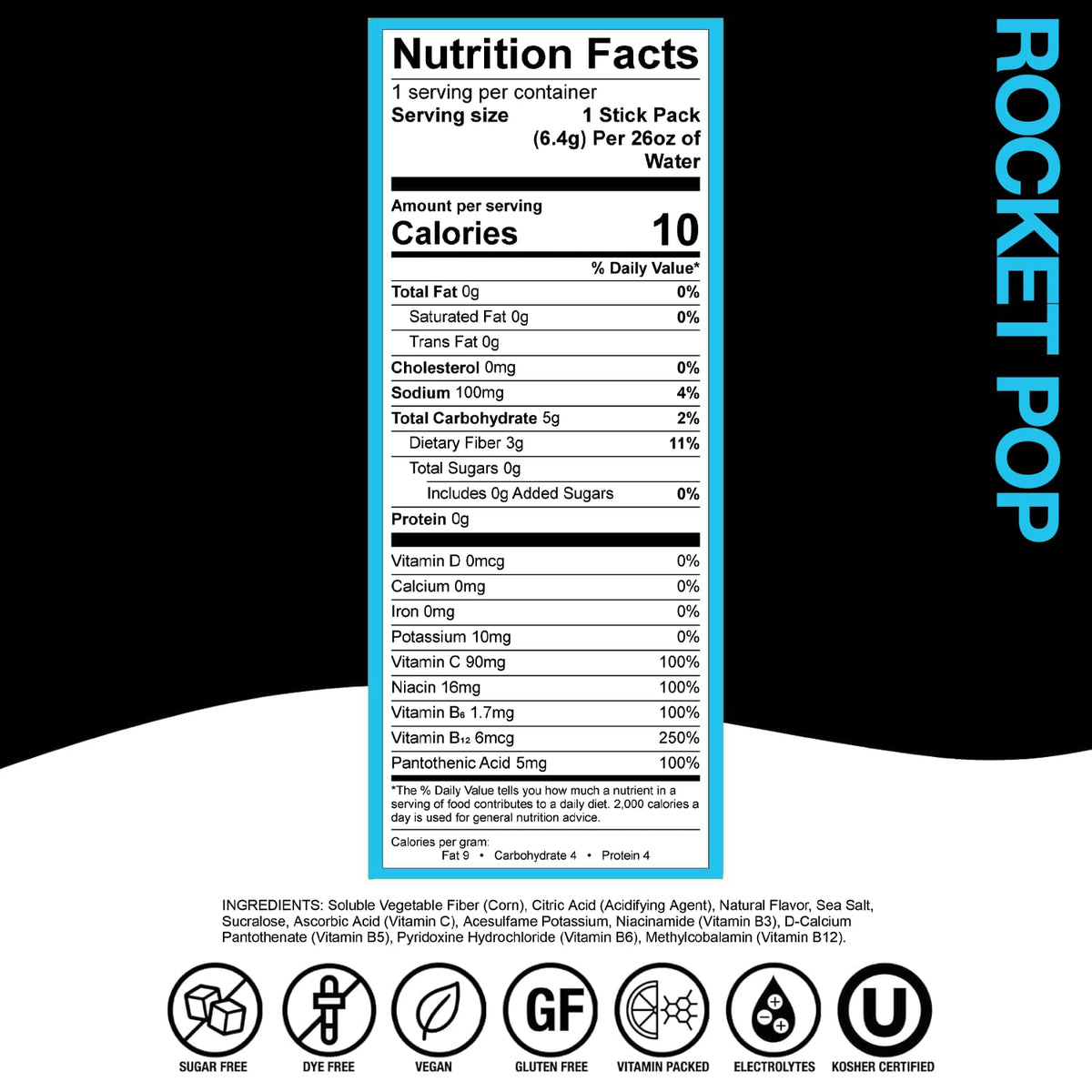 Devotion HydroFLEX Rocket Pop in a glass with ice and vitamin-infused color.