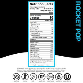Devotion HydroFLEX Rocket Pop in a glass with ice and vitamin-infused color.