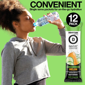 Sparkling water scene with HydroFLEX adds flavor without sugar or dyes