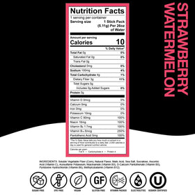 HydroFLEX strawberry watermelon beverage in a glass with crisp flavor.