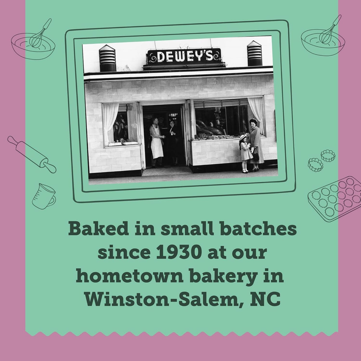 Dewey's Bakery Assorted flavor cookies display for sharing and gifting ideas.