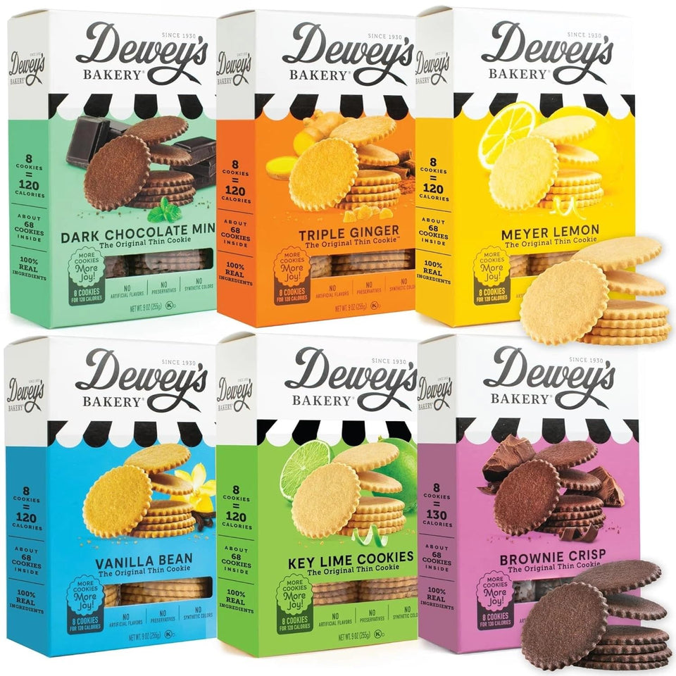 Dewey's Bakery Meyer Lemon cookies box with bright lemon aroma for tea time