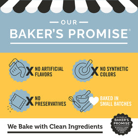 Dewey's Bakery Meyer Lemon cookies in gift-style box, bright citrus flavor for gifting.