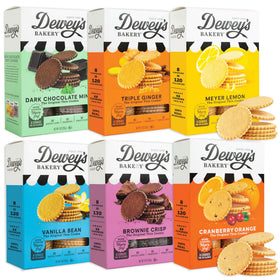 Dewey's Bakery Meyer Lemon cookies pack for bright citrus snacking and tea time.