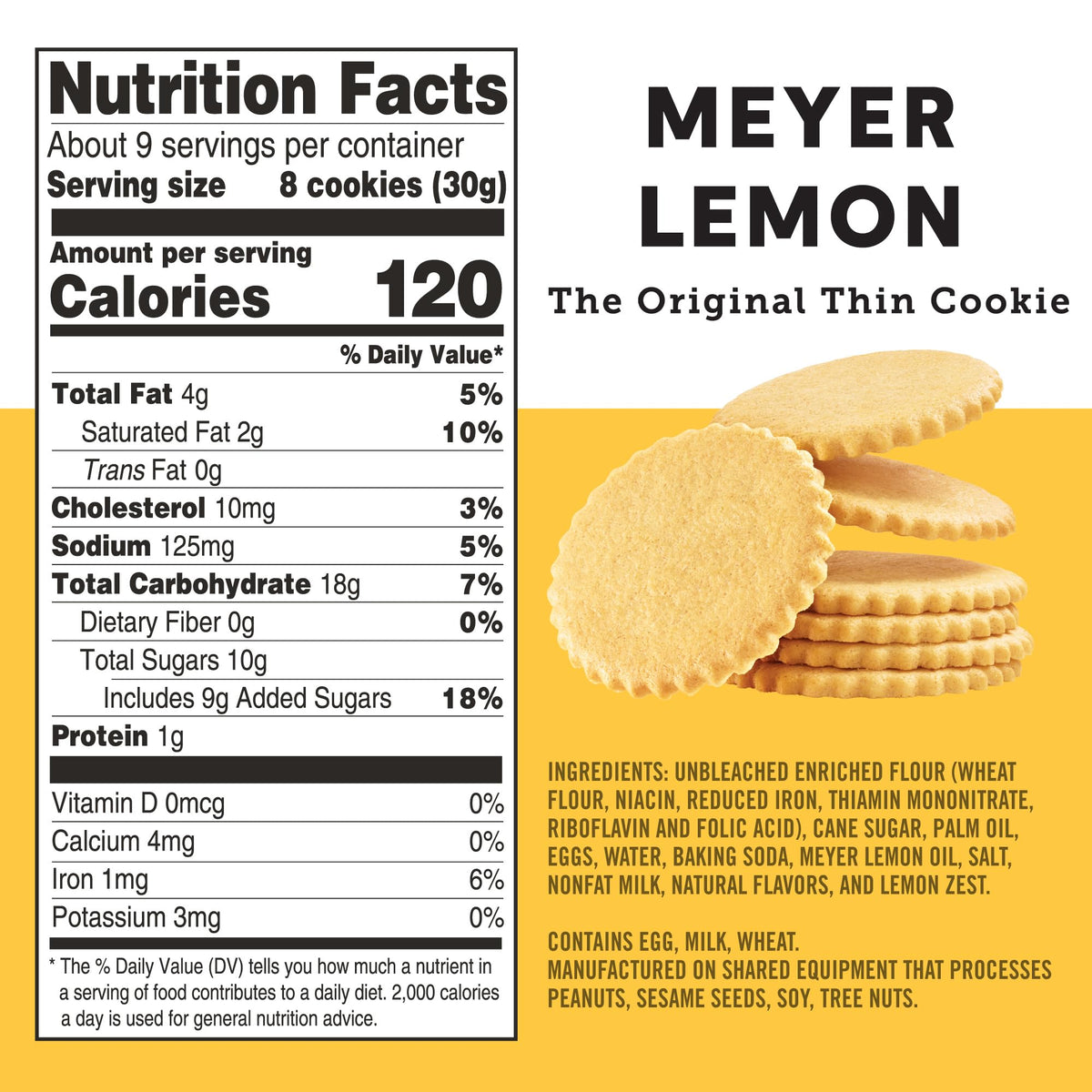 Dewey's Bakery Meyer Lemon Moravian Cookie Thin tea-time pairing shown with cup.