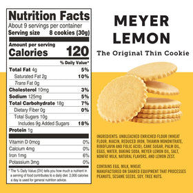 Dewey's Bakery Meyer Lemon Moravian Cookie Thin tea-time pairing shown with cup.