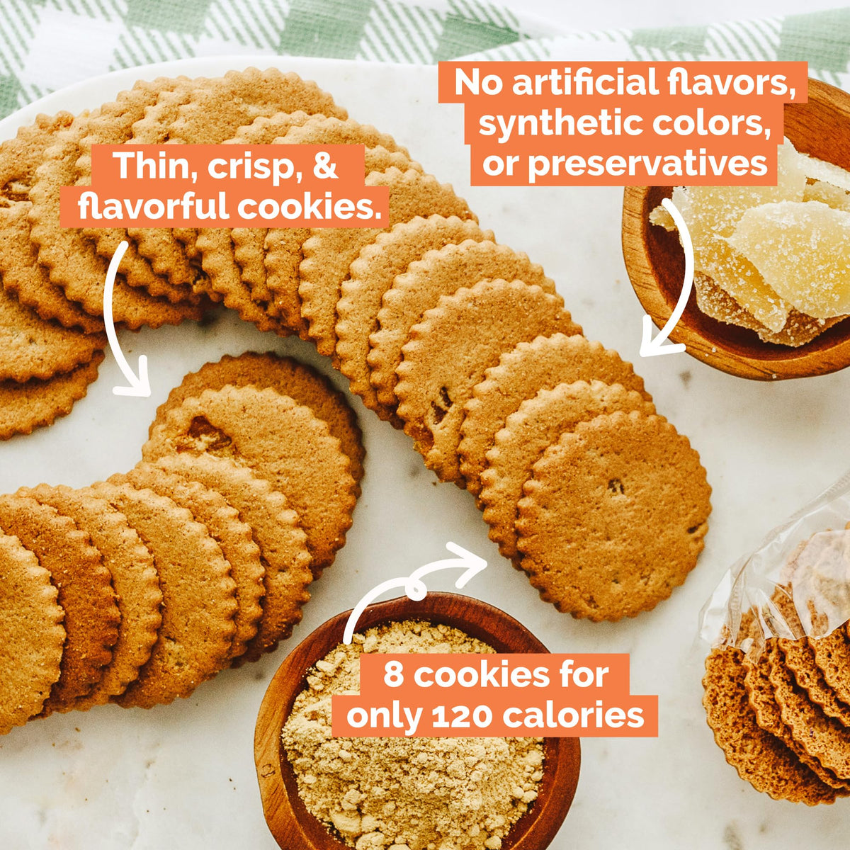 Dewey's Moravian Thin with pureed ginger showing smooth texture and depth