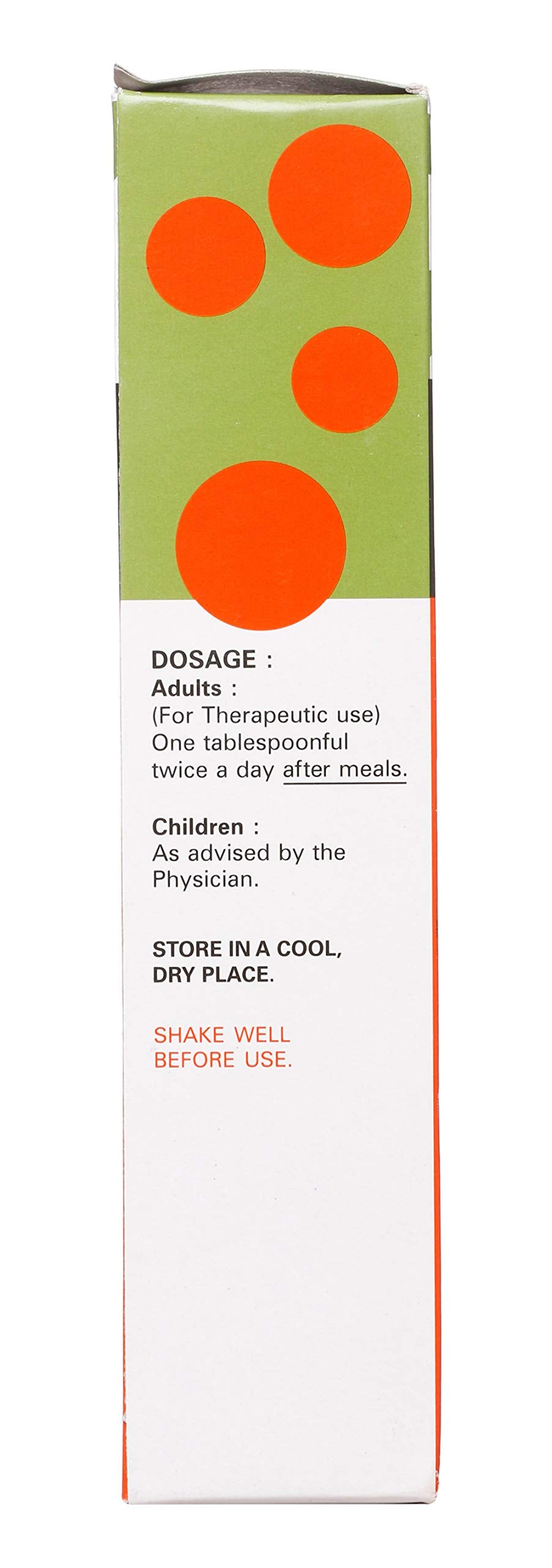 Dexorange Syrup 200ml packaging on shelf aids easy dosing.