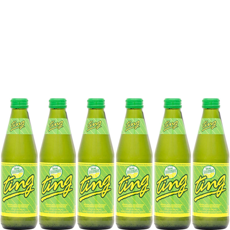 D&G Ting sparking grapefruit bottle in a six-pack, ready to refresh on the go