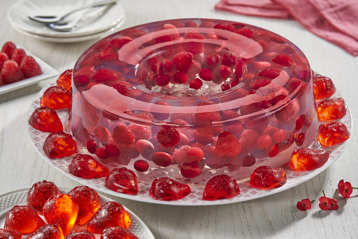D'Gari Cristalina pineapple gelatin powder close-up for easy preparation