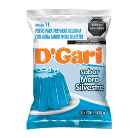D'Gari Gelatin Blueberry dry mix for quick desserts