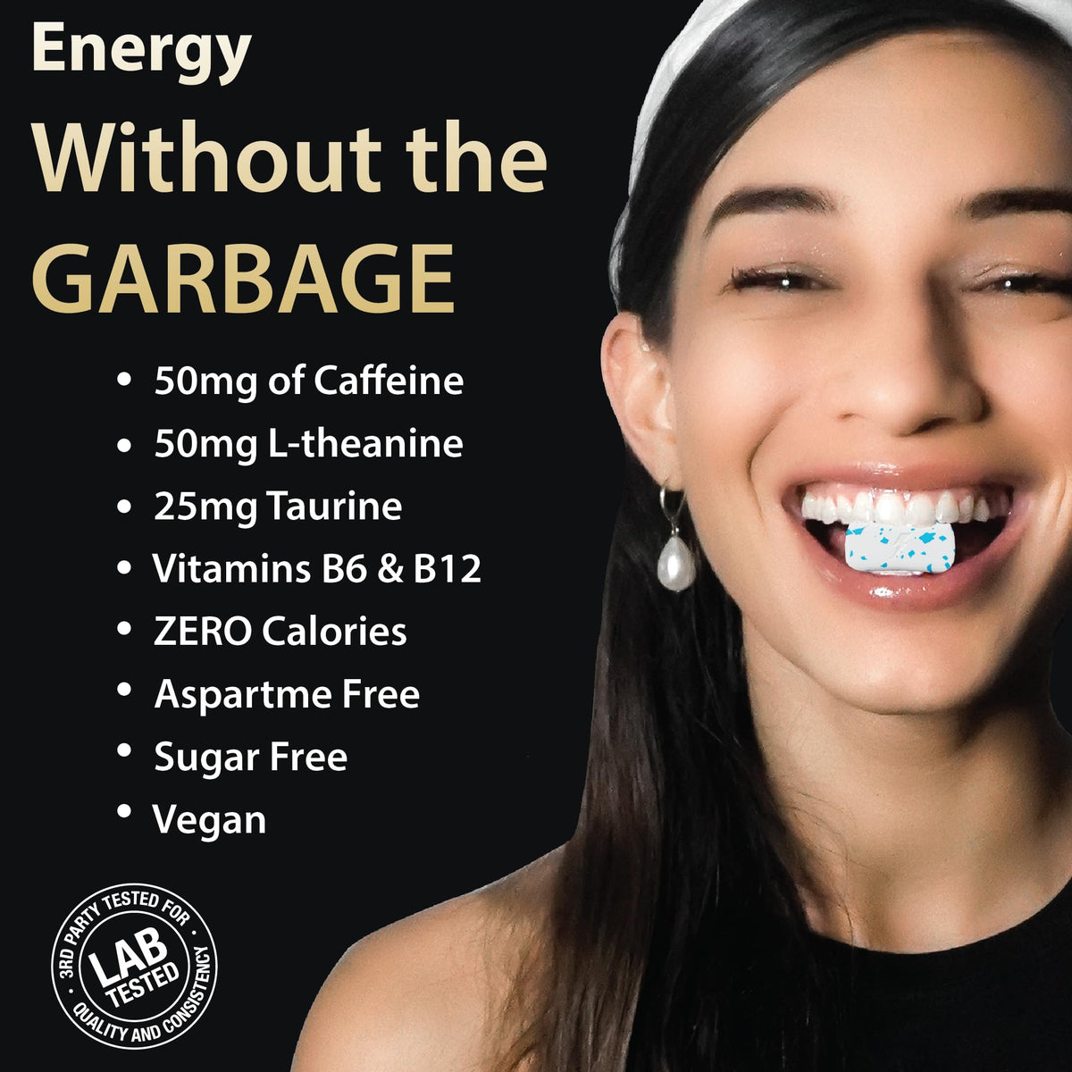 Dialed Energy Gum is aspartame free and sugar free