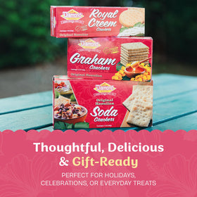 Diamond Bakery 32 crackers per tray convenient portion packs.