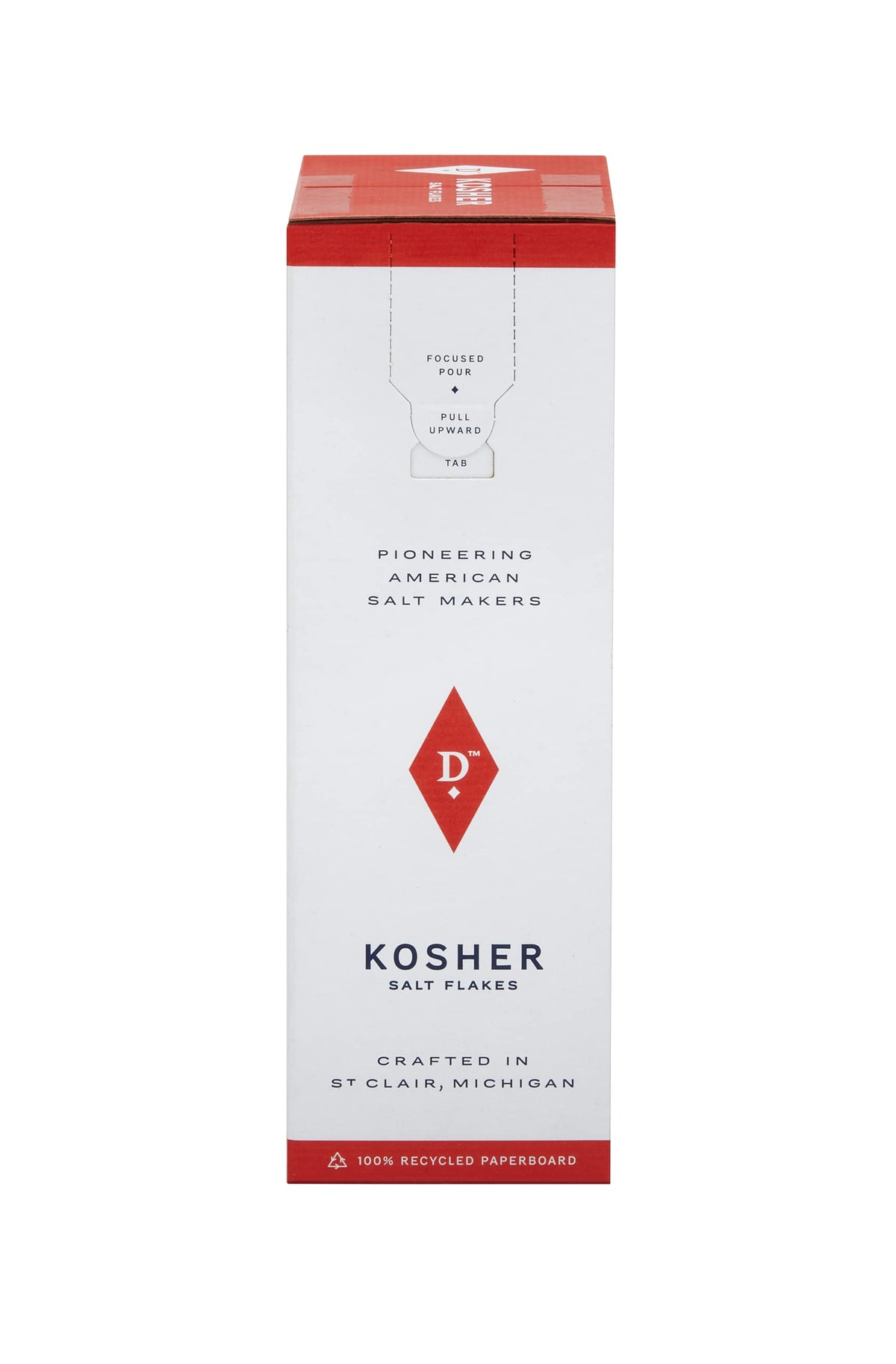 Diamond Crystal Kosher Salt canister on kitchen shelf signals versatile staple.
