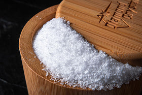 Diamond Crystal kosher salt label closeup showing additive-free purity