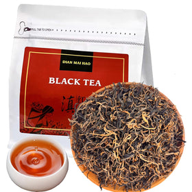 DIAN MAI HAO Yunnan Golden Special tea leaves close-up, highlighting premium aroma for refined mornings.