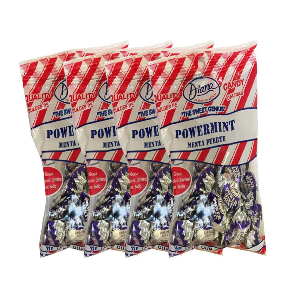 Diana Power Mint 90g individually wrapped mints for on-the-go freshness and confidence.