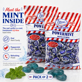 Diana Power Mint close-up shows the strong mint flavor.