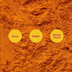 Diaspora Co Pragati turmeric powder close-up reveals its bright golden hue