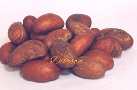 Closeup texture of Dibeson Bitter Kola nuts shows natural size and color.