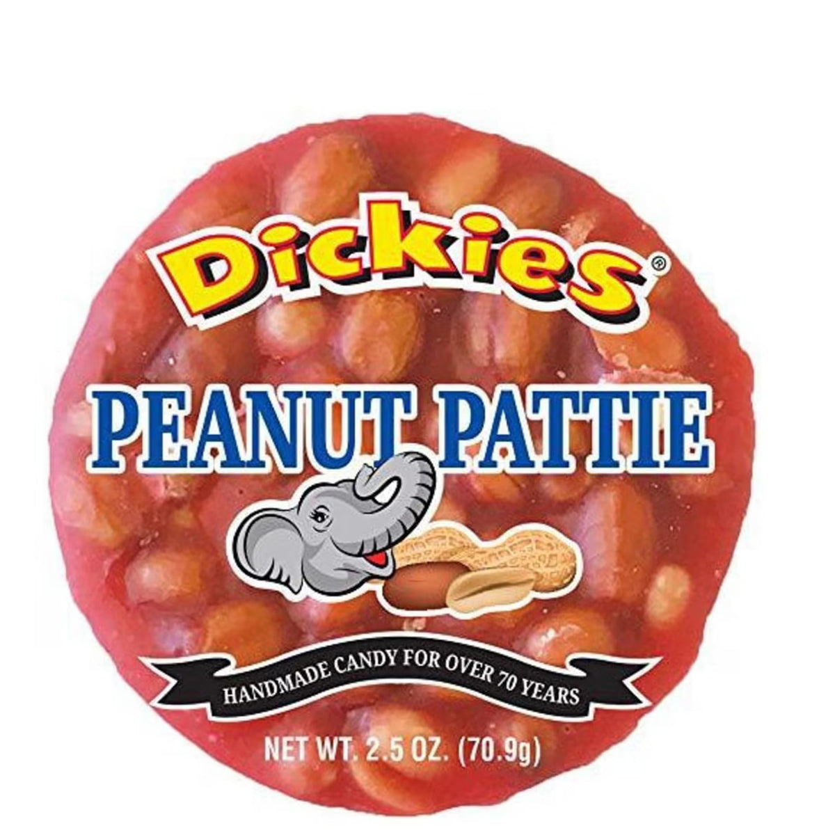 Dickies Peanut Patties 6ct, close-up of individual patties for snack appeal.