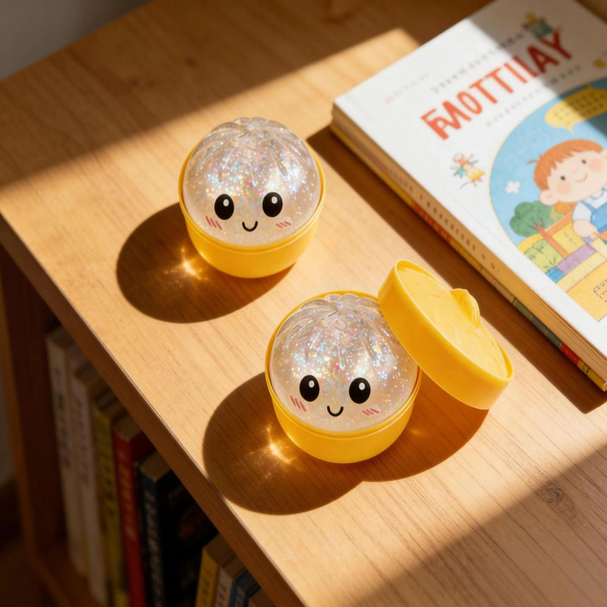 DICSINM Glitter dumpling squishy hand-held stress-relief novelty.