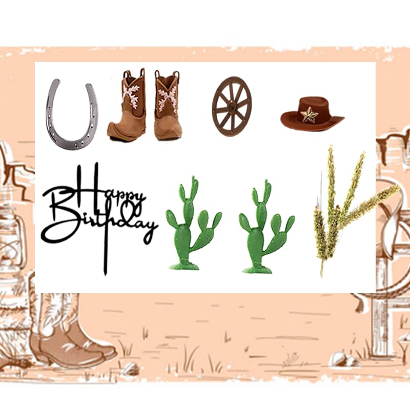 DiDida cowboy boots toppers enhance western themed birthday dessert