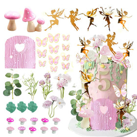 DiDida fairy door pink cake topper for birthdays and baby showers.