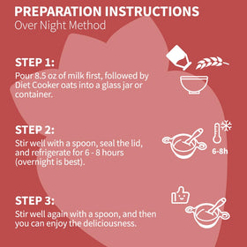 Diet Cooker Clean ingredients and gluten-free oats for a simple breakfast.