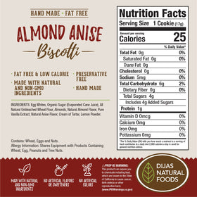 Dijas Almond Anise Biscotti crunch: crisp texture for coffee time.