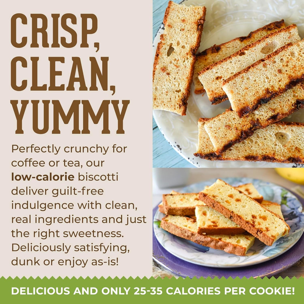 Dijas biscotti crisp texture detail ideal for dipping