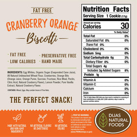 Dijas Natural Food biscotti cranberry orange dip-ready texture for tea breaks