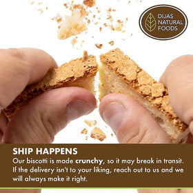 Dijas Natural Food cranberry orange biscotti ready to snack on