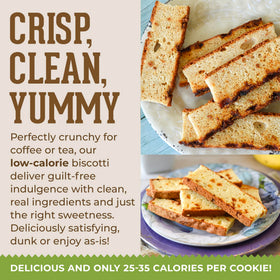 Dijas Natural Foods biscotti Chocolate Almond with coffee break mood