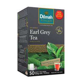 Dilmah Earl Grey tea bags in a 100 g pack, ideal for quick aromatic brews.