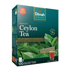 Dilmah Premium Ceylon Tea bags in packaging, savor authentic flavor at home.