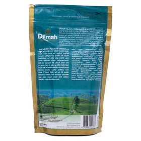 Dilmah resealable zip-lock tea pouch keeps freshness for rich cup.