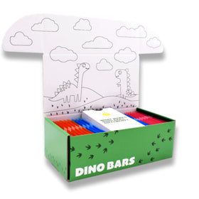 DINO BARS blueberry bar close-up for kid-friendly snacking and flavor.