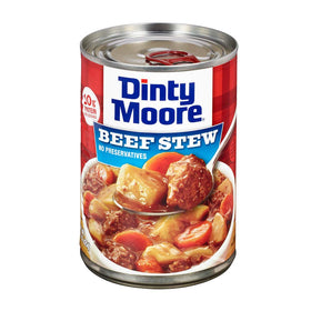 DINTY MOORE beef stew can front view showing brand and product