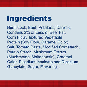 DINTY MOORE Beef Stew microwave-ready can for easy reheating.