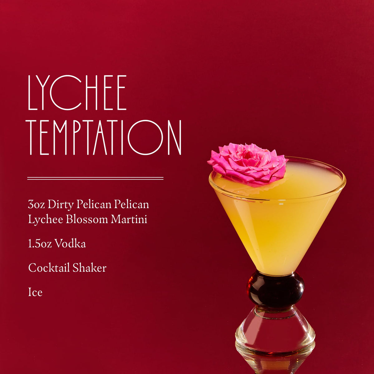Dirty Pelican Lychee Blossom pouring action for easy mixing