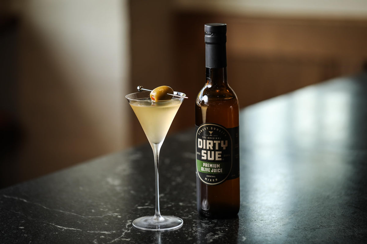 Bartender-approved Dirty Sue olive juice for cocktails.