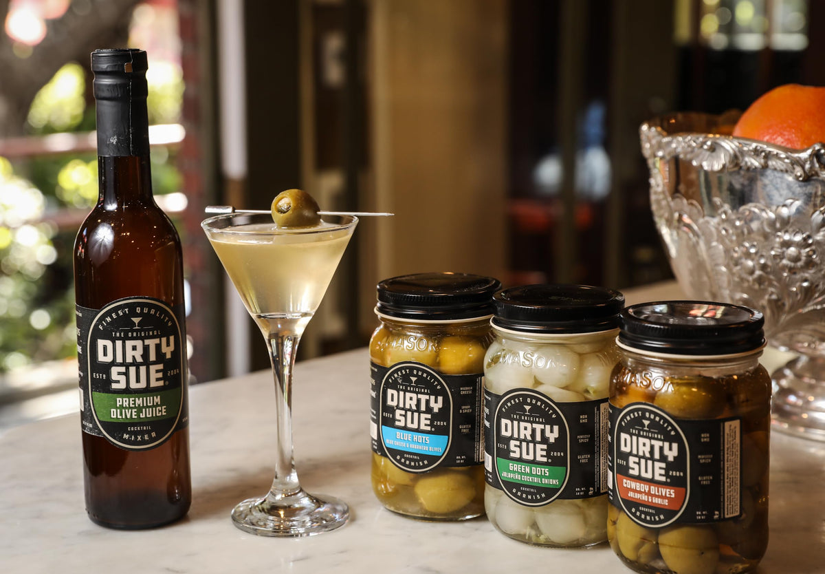Dirty Sue olive juice as marinade or dressing enhancer.
